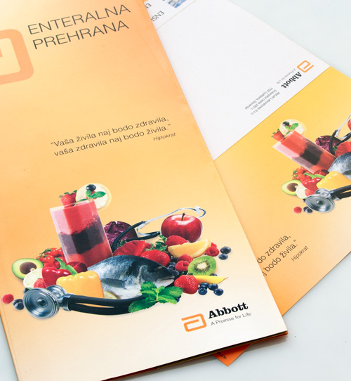 abbott - zasnova in izdelava serije promocijskih brošur za enternalno prehrano